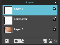 Pixlr layers panel