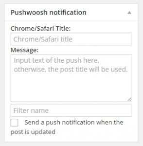 push editor wordpress pushwoosh