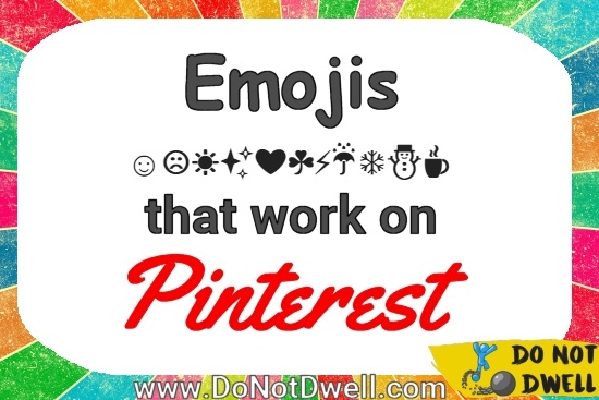 Emojis that work on Pinterest