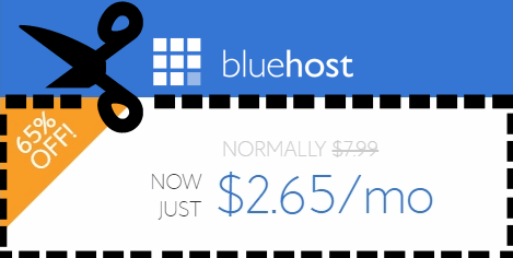 bluehost coupon hosting265