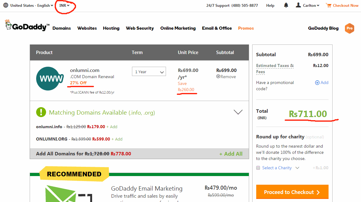 godaddy com renewal savings